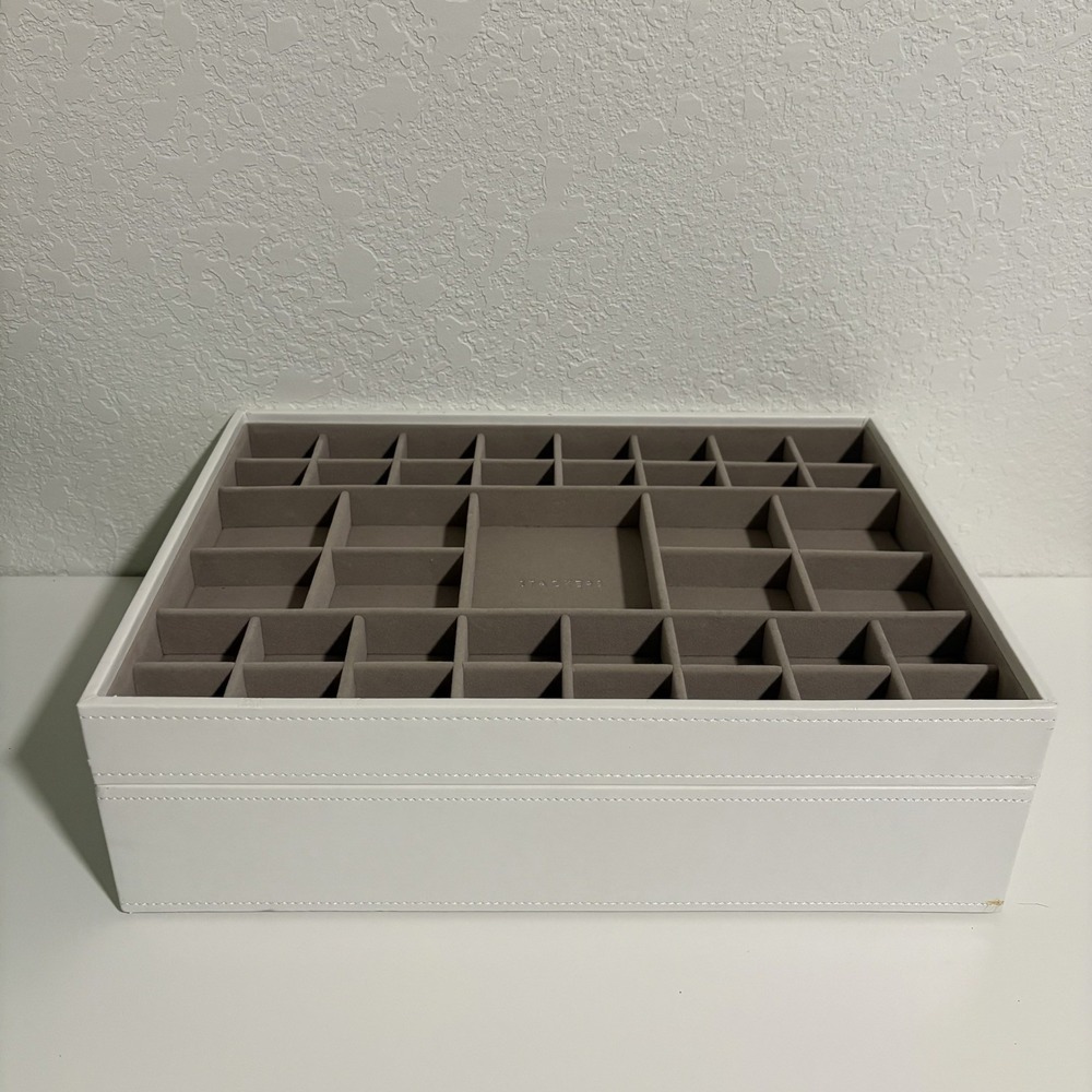 SET OF TWO Stackers Organizers 7-Section Tray + 41-Section Jewelry Tray - USED